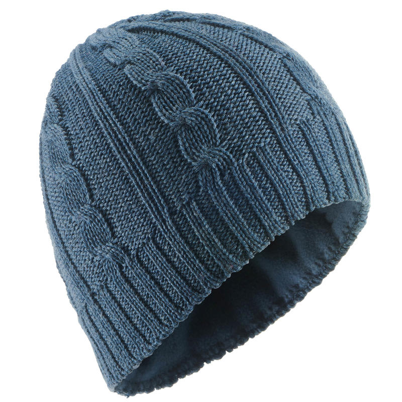 Adult Ski Cable Knit Wool Hat - Navy Adult Ski Cable Knit Wool Hat - Navy