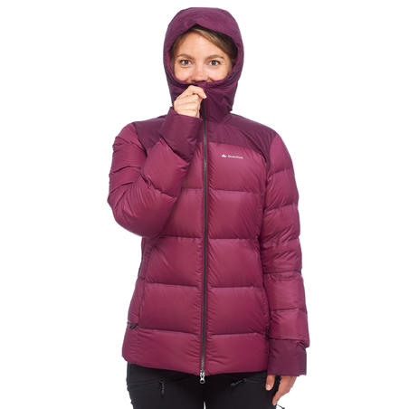 Jaket Bulu Trekking Gunung Wanita TREK 900 - Ungu
