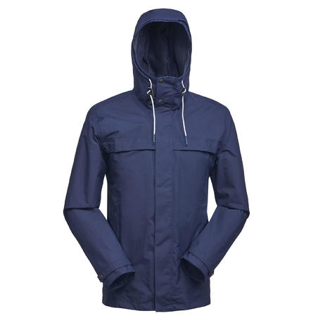 Veste 3en1 trekking voyage TRAVEL 100 homme bleu