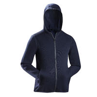 Veste 3en1 trekking voyage TRAVEL 100 homme bleu