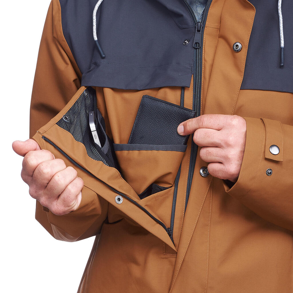 3-in-1 Winterjacke Travel 100 wasserdicht Komfort bis 0 °C Herren ocker