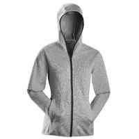 Women's grey 3 in 1 trekking travel jacket TRAVEL 100