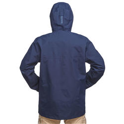 Veste 3en1 trekking voyage TRAVEL 100 homme bleu