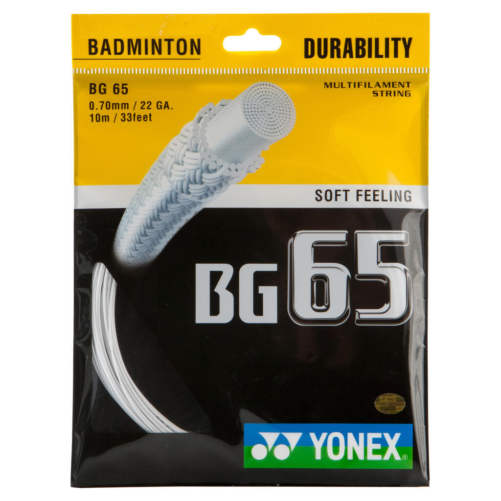 Badmintonsaite BG 65 weiss