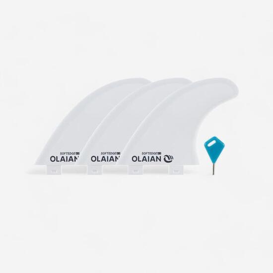 3 Finnen 500 Softboards neues Material 4"5 X3 weiss