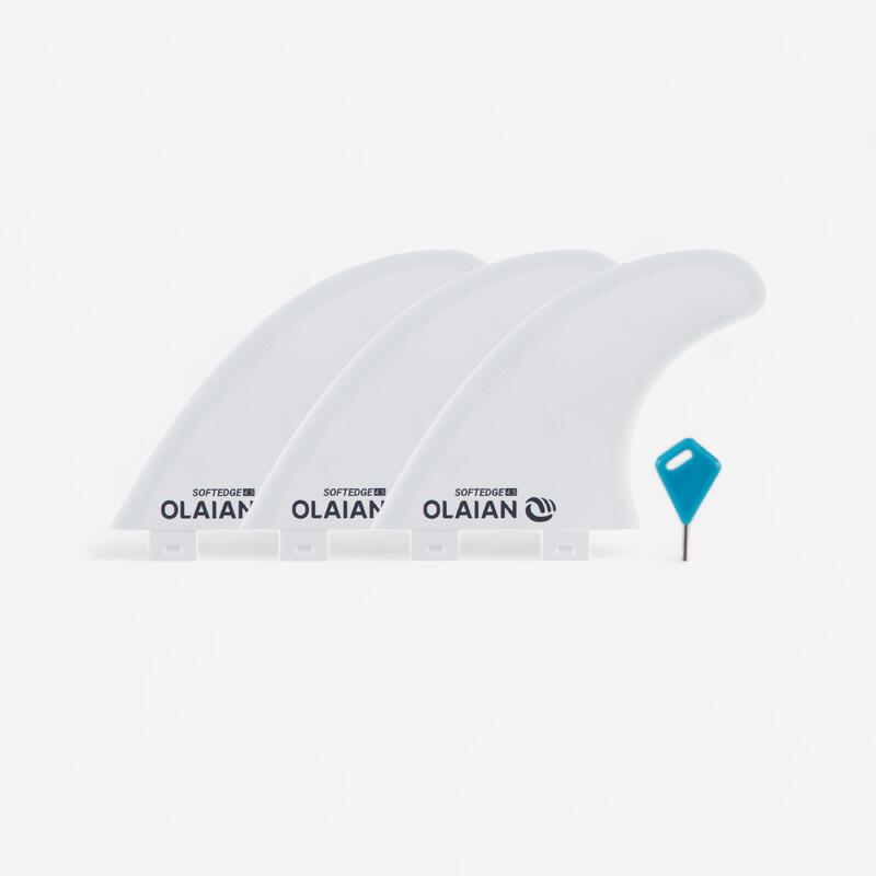 PRODUCTO OCASIÓN: Quillas Surf Olaian 500 Blanco Soft Edge 4"5 x3