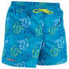 100 Kids' Short Surfing Boardshorts - Toukan Turquoise