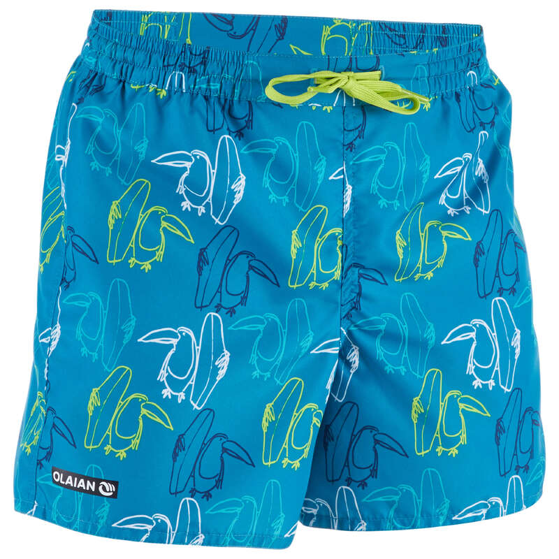 BOY'S BOARDSHORTS Clothing - BBS 100 Kids' Toukan Turquoise OLAIAN - Swimwear and Beachwear