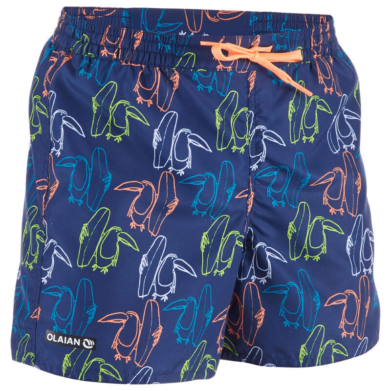 BOY'S BOARDSHORTS Clothing - BBS 100 Kids' - Toukan Blue OLAIAN - Swimwear and Beachwear