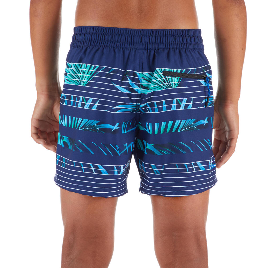 500 Tween Short Surfing Boardshorts - Palm Blue