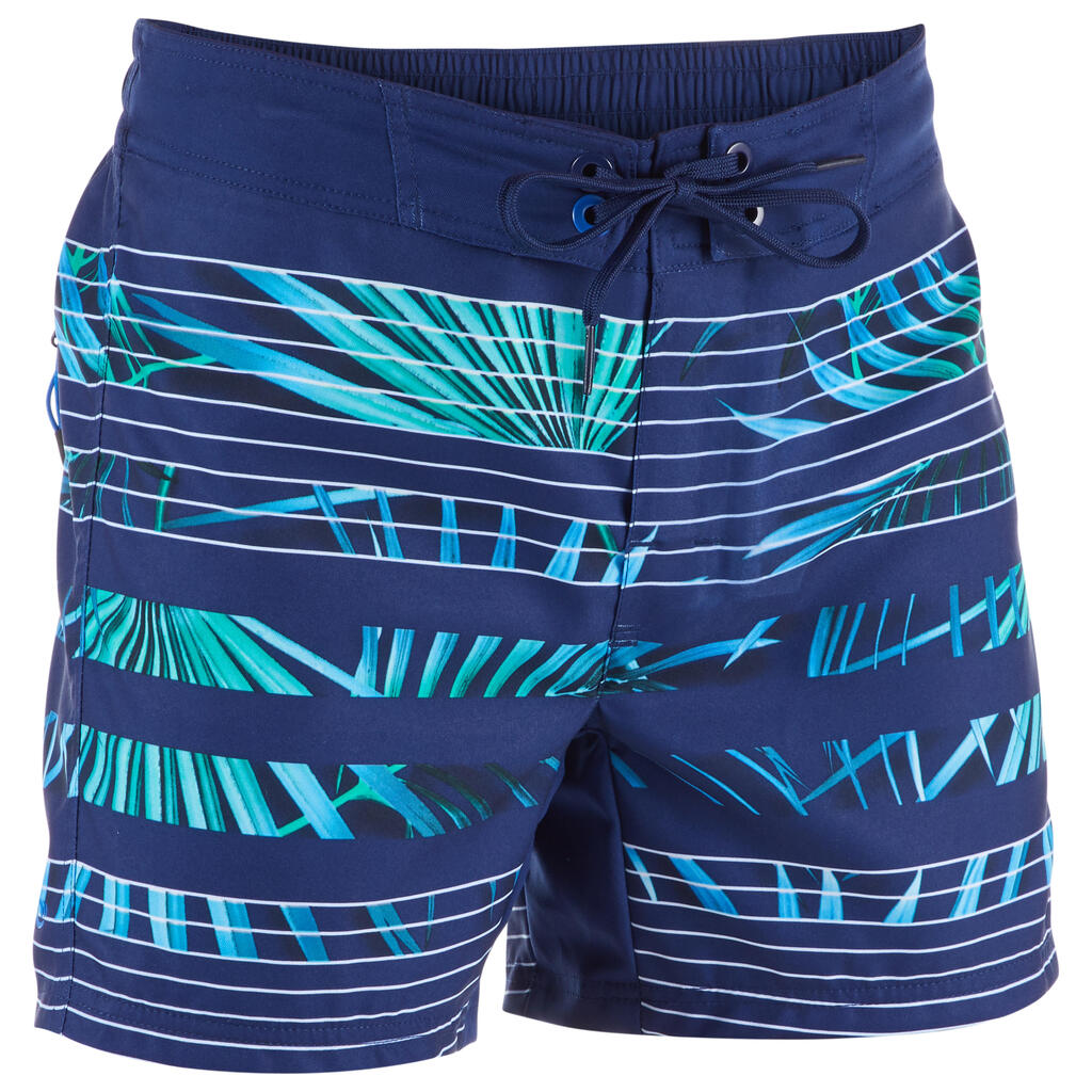 500 Tween Short Surfing Boardshorts - Palm Blue