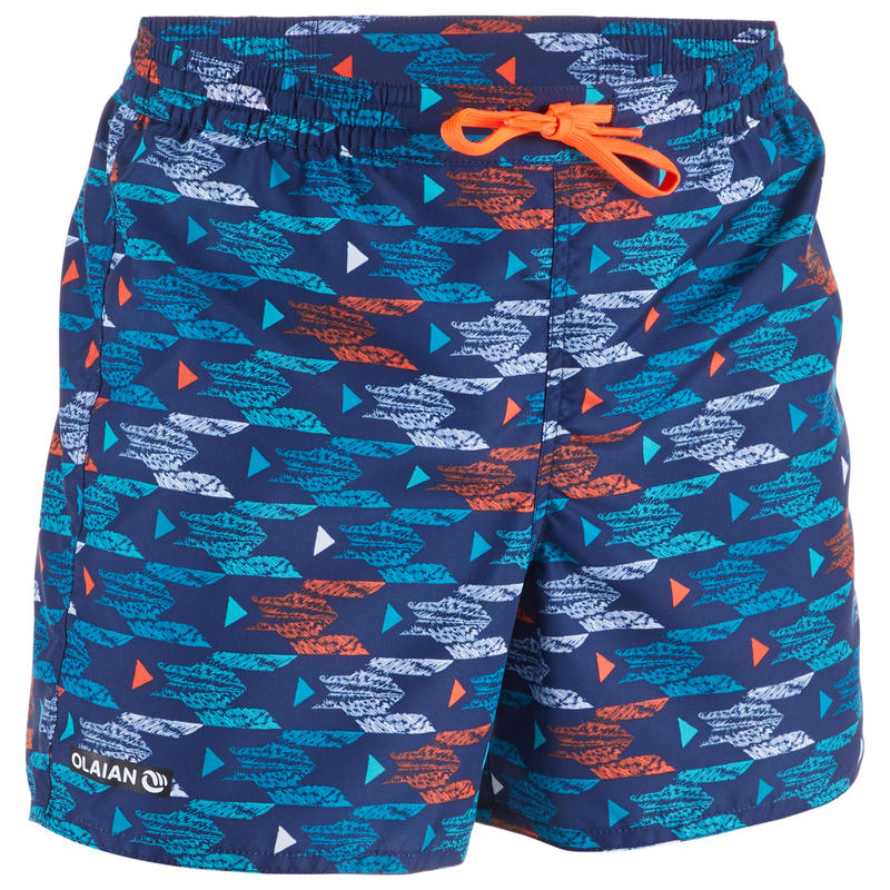 Surf short de bain court 100 Enfant Pacifique Rouge Surf short de bain court 100 Enfant Pacifique Rouge
