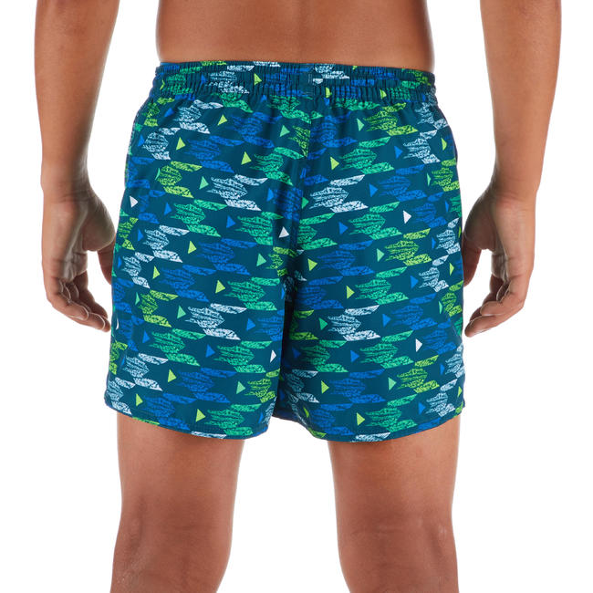 100 Kids' Short Surfing Boardshorts - Pacific Turquoise