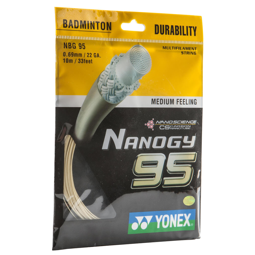 Badmintono raketės stygos „Nanogy 95“, gintaro spalvos