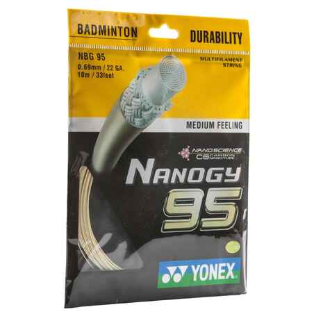 Badmintono raketės stygos „Nanogy 95“, gintaro spalvos