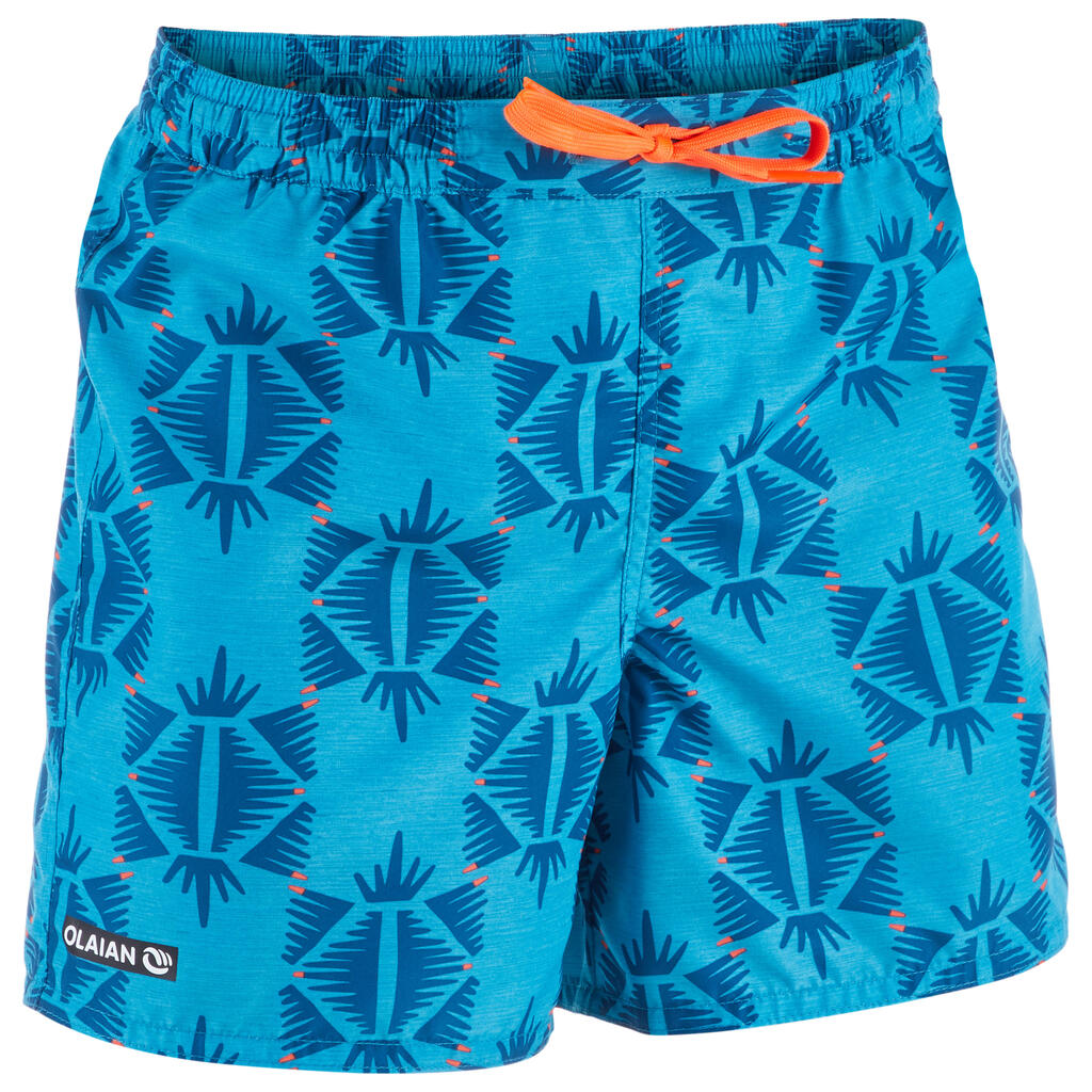 100 Short Surfing Boardshorts - Ethnic Turquoise