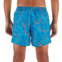 Surf Boardshort court 100 Kid Turquoise