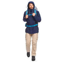 Men's Travel Trekking 3in1 Jacket TRAVEL 100 - Blue