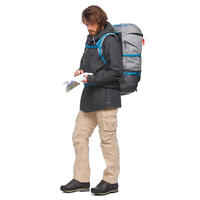 Men's Travel Trekking 3in1 Jacket TRAVEL 100 - Grey