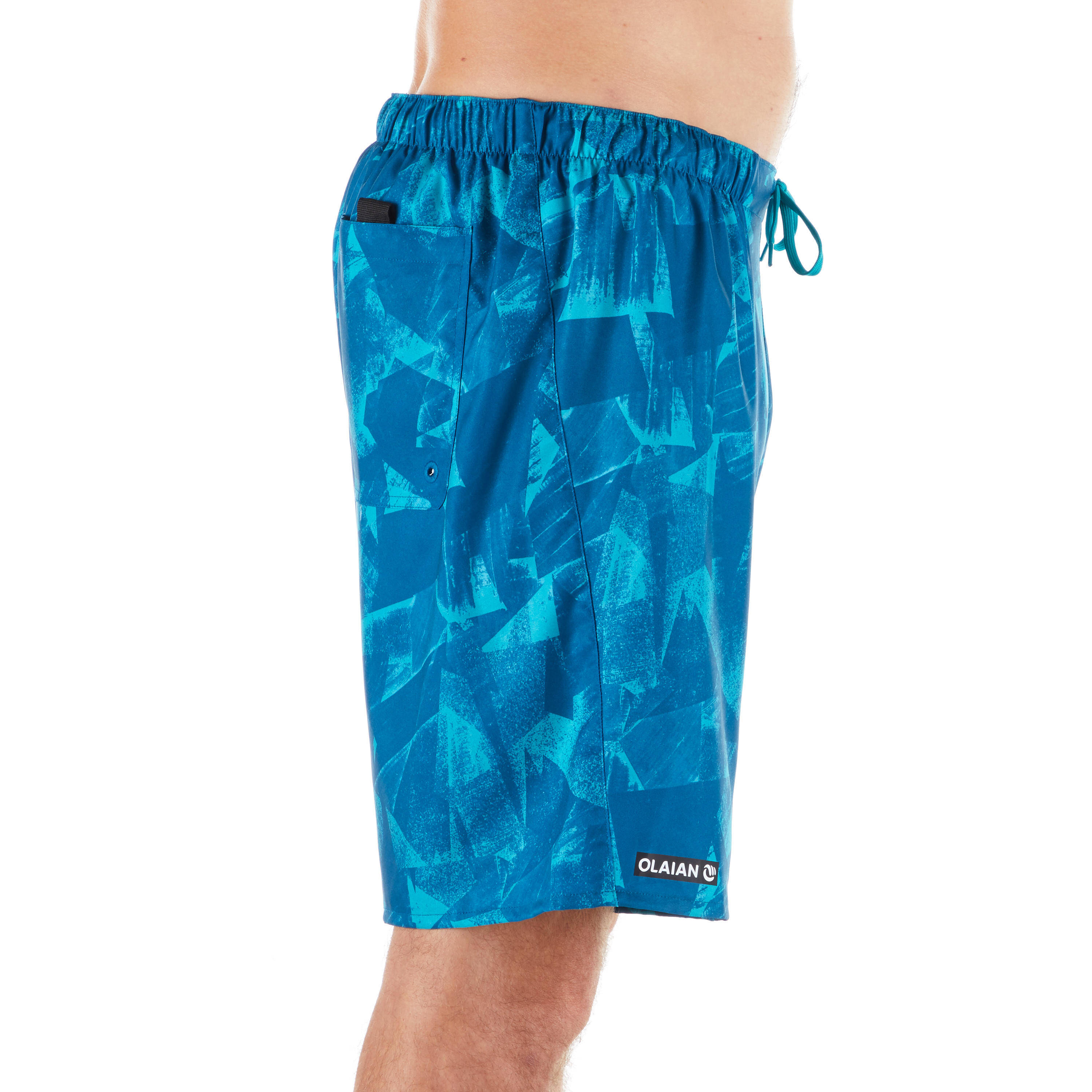 100 Standard Surfing Boardshorts - Papercut Petrol -  2