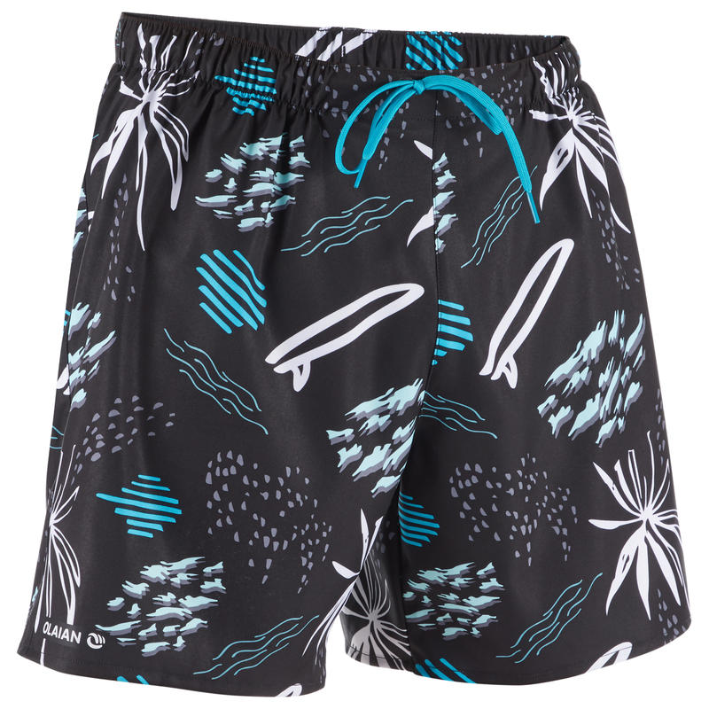 100 Short Surfing Boardshorts - Popfloral Black 100 Short Surfing Boardshorts - Popfloral Black