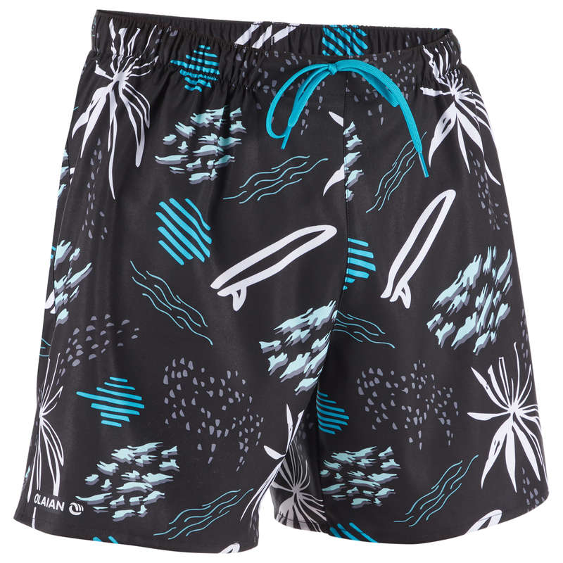 OLAIAN 100 Men's Short Surfing Boardshorts - Black/Print...