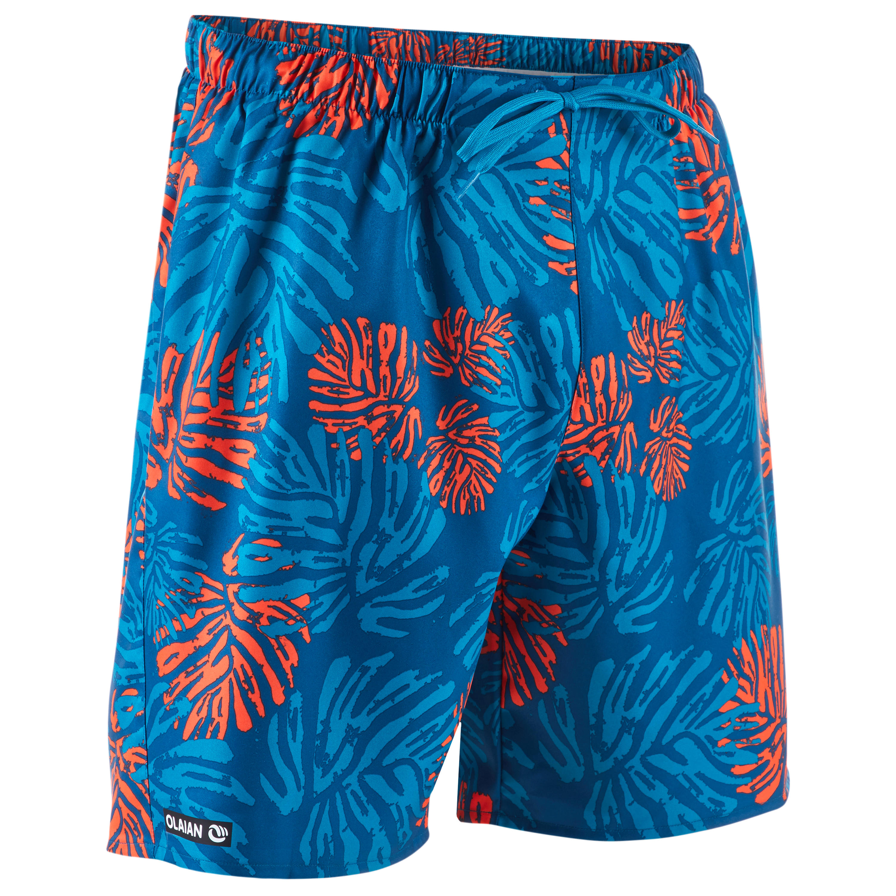 Olaian Klassieke Boardshort 100 Funkyleaf Rood olaian kopen in de aanbieding