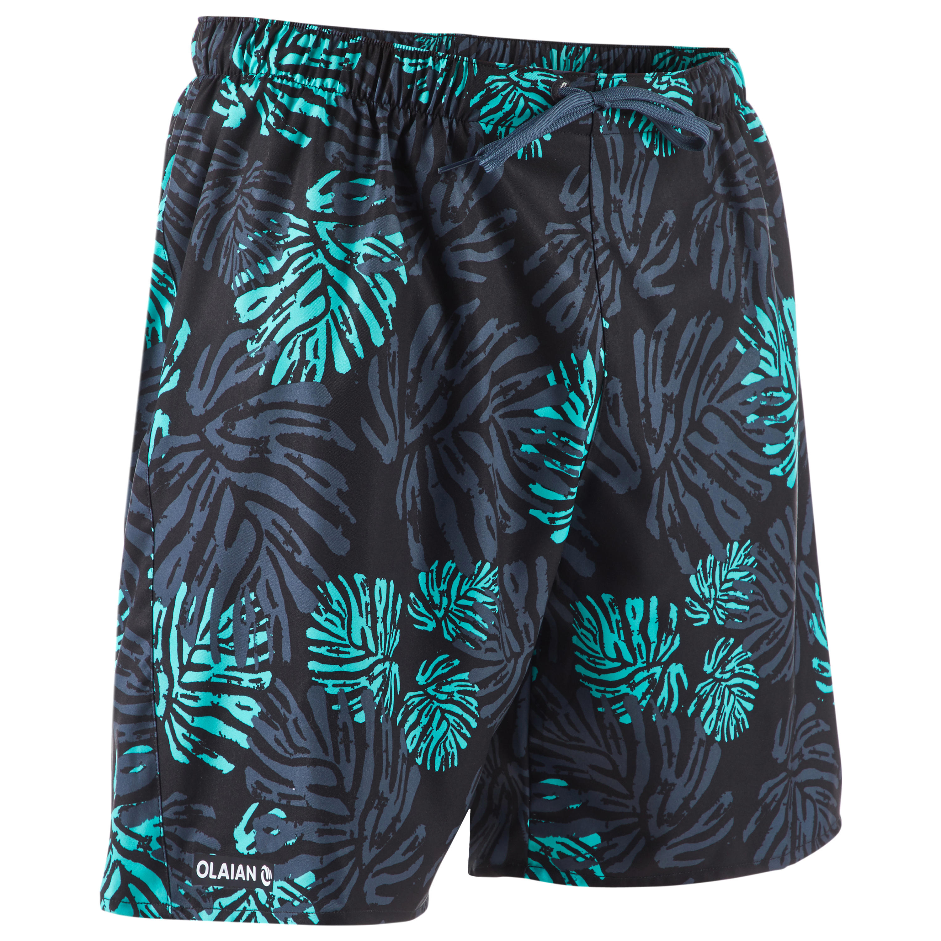

Mens Surfing Boardshorts Standard 100 - Funkyleaf Green -  By OLAIAN | Decathlon