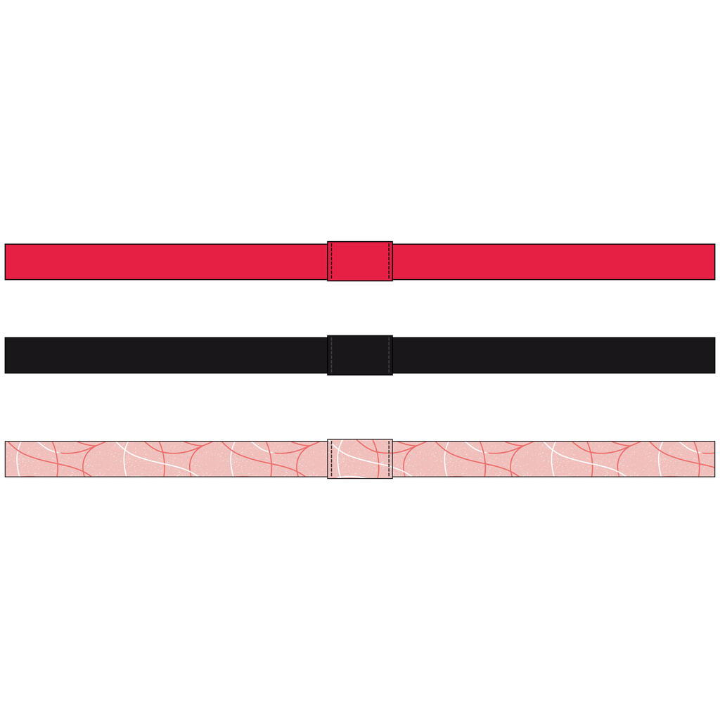 Τριπλή συσκευασία μπαντάνες για κορίτσια s900 gym - ροζ/μαύρη/ανοιχτή ροζ