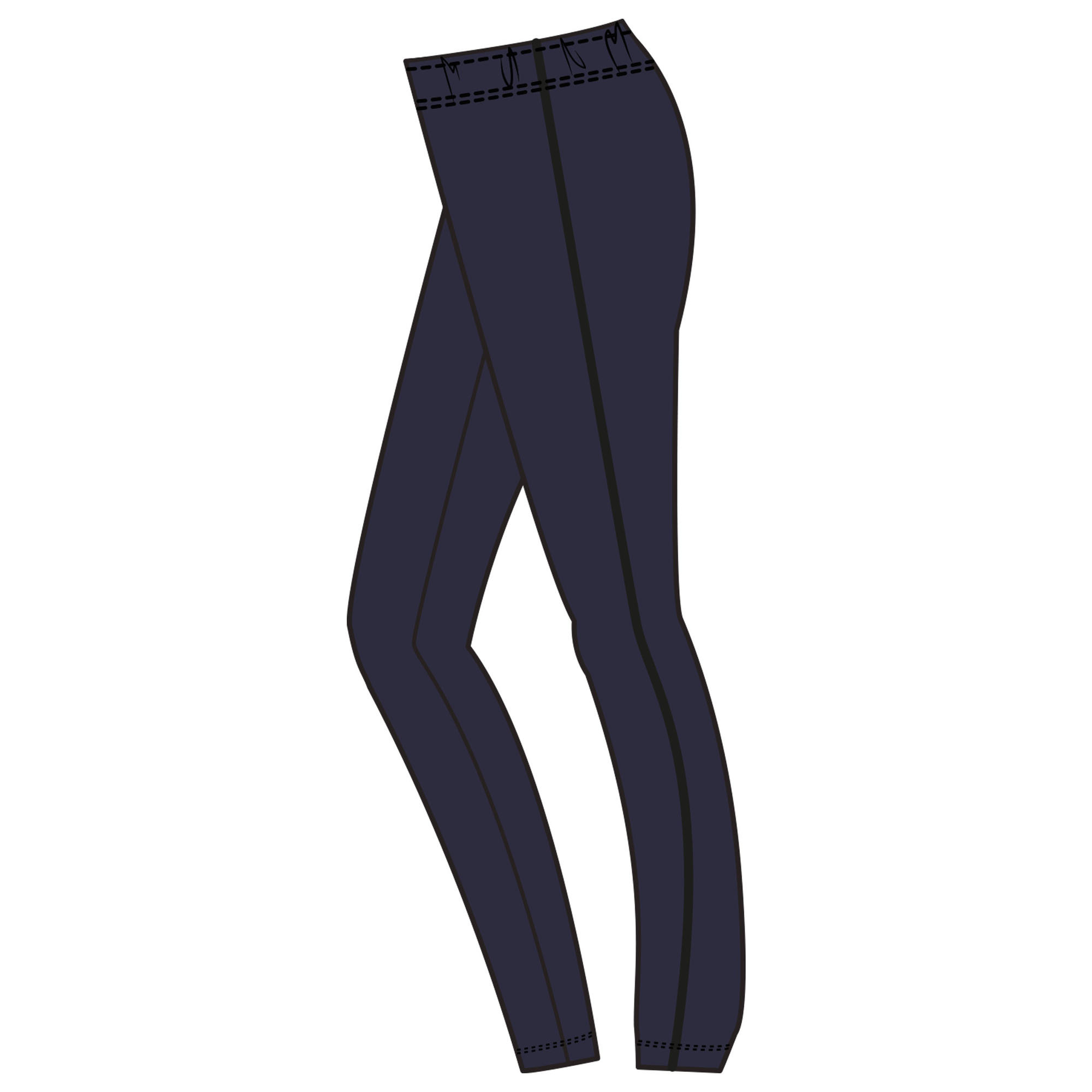 Leggings warm 100 Gym Kinder marineblau | Domyos by Decathlon