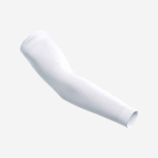 
      Pre-Shaped Cool Weather Arm Warmers - White
  