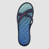 Women's pool sandals - Slap 500 print - Lay blue green