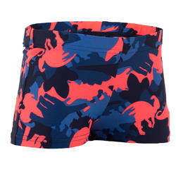 Maillot de bain bébé garçon boxer imprimé Dino bleu et rouge