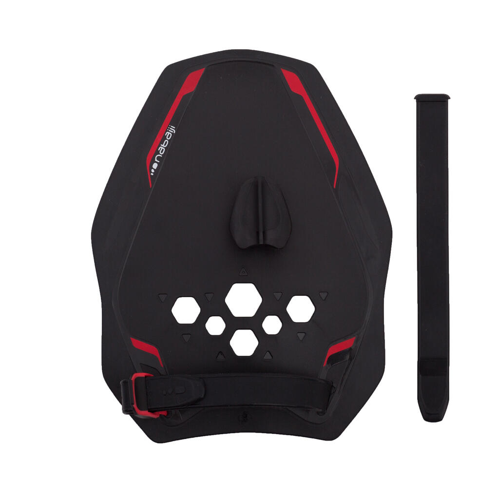 QUICK'IN 900 SWIMMING PADDLES - BLACK RED