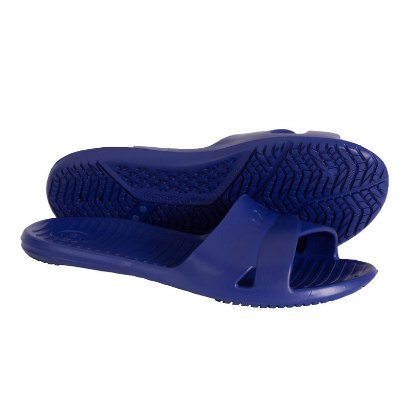 SANDALES DE PISCINE FEMME SLAP 100 BASIC BLEU FONCE