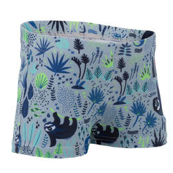 Maillot de bain bébé garçon boxer imprimé Sloth gris clair