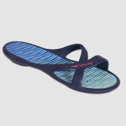 Sandales De Piscine Femme - Slap 500 Print - Lay bleu vert