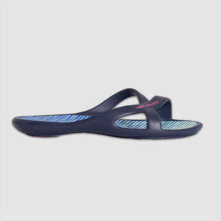 Women's pool sandals - Slap 500 print - Lay blue green