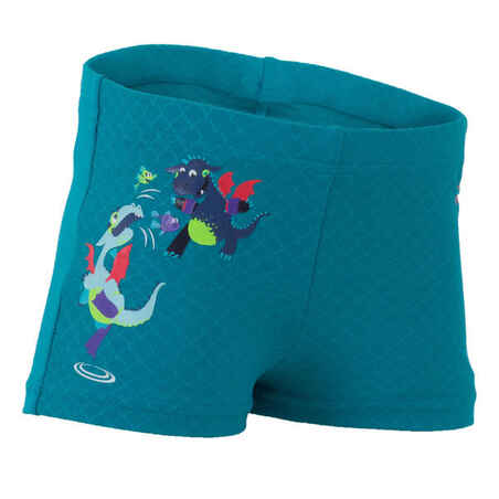 Blue baby boy's dragon print swim boxers