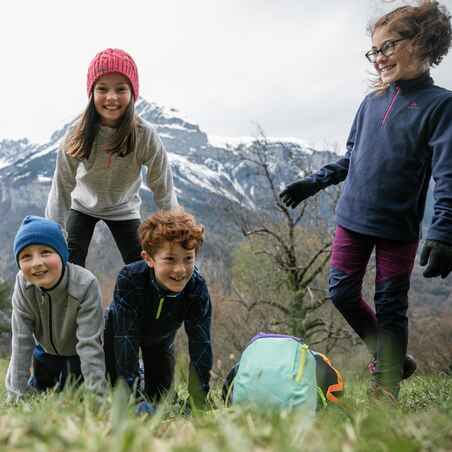 Children's hiking fleece MH120 turquoise