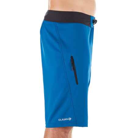 Surfing Long Boardshorts 500 - Plain Blue