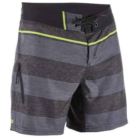 Surfing Short Boardshorts 500 - Line Black