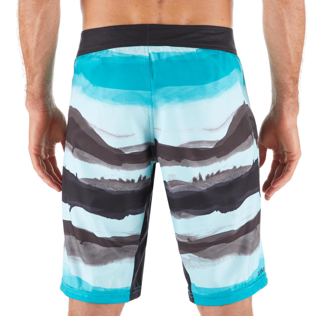 500 Long Surfing Boardshorts - Paint Block Frozen