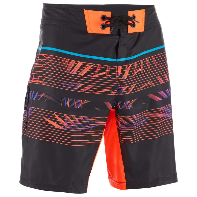 MEN'S INTERMEDIATE BOARDSHORTS Swimwear and Beachwear - BS 500S - Floralmix Red OLAIAN - Swimwear and Beachwear