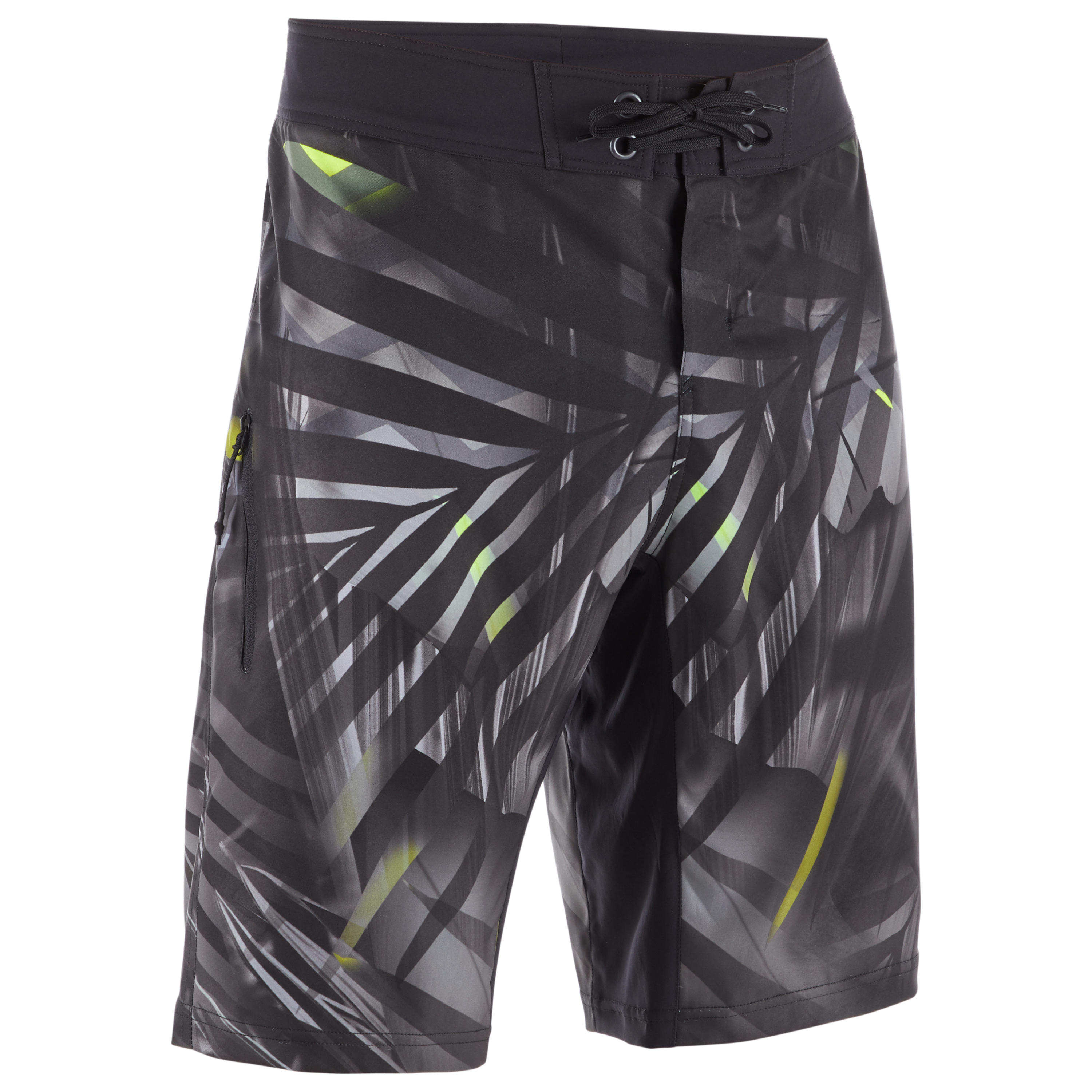 OLAIAN Boardshorts Surfen Herren lang 500 Jungle grau/schwarz