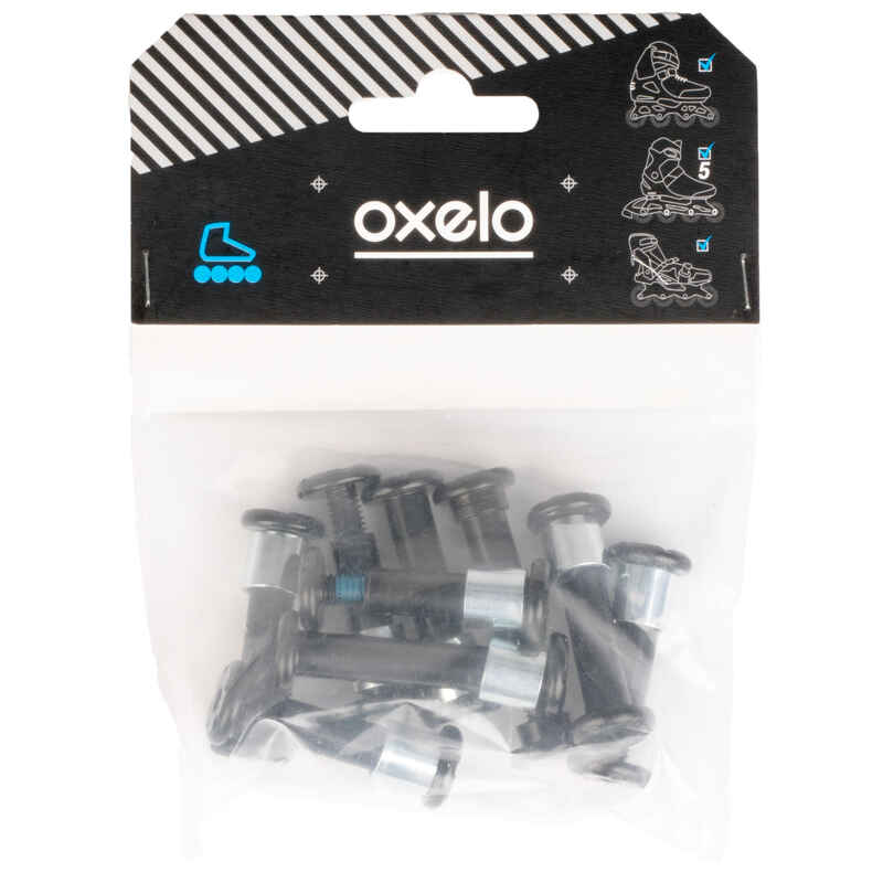 Inline Skating Screws Pack:8+1 Screws and 8 Spacers - Aluminium Frame 8 mm Axles