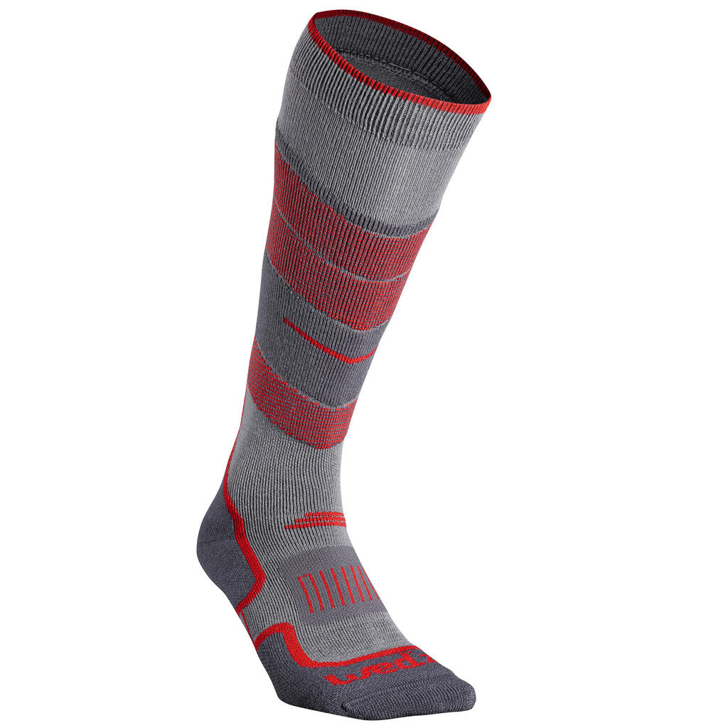 Adult Ski Socks 300 Blue Yellow