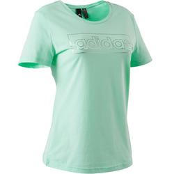 T-shirt Adidas 500 slim Gym Stretching bleu