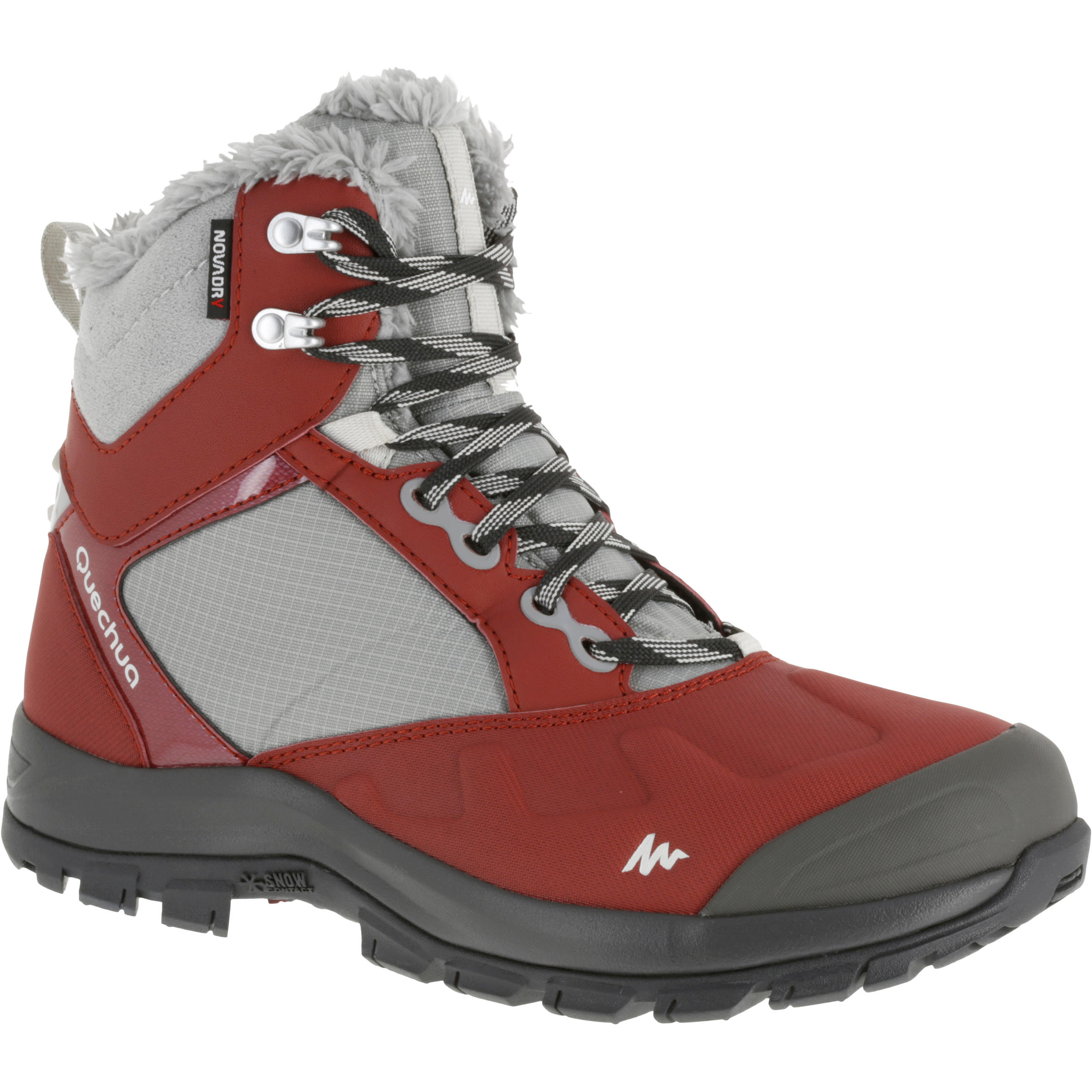 Forclaz 500 Waterproof Women'S Hiking Boots - Burgundy 1/16
