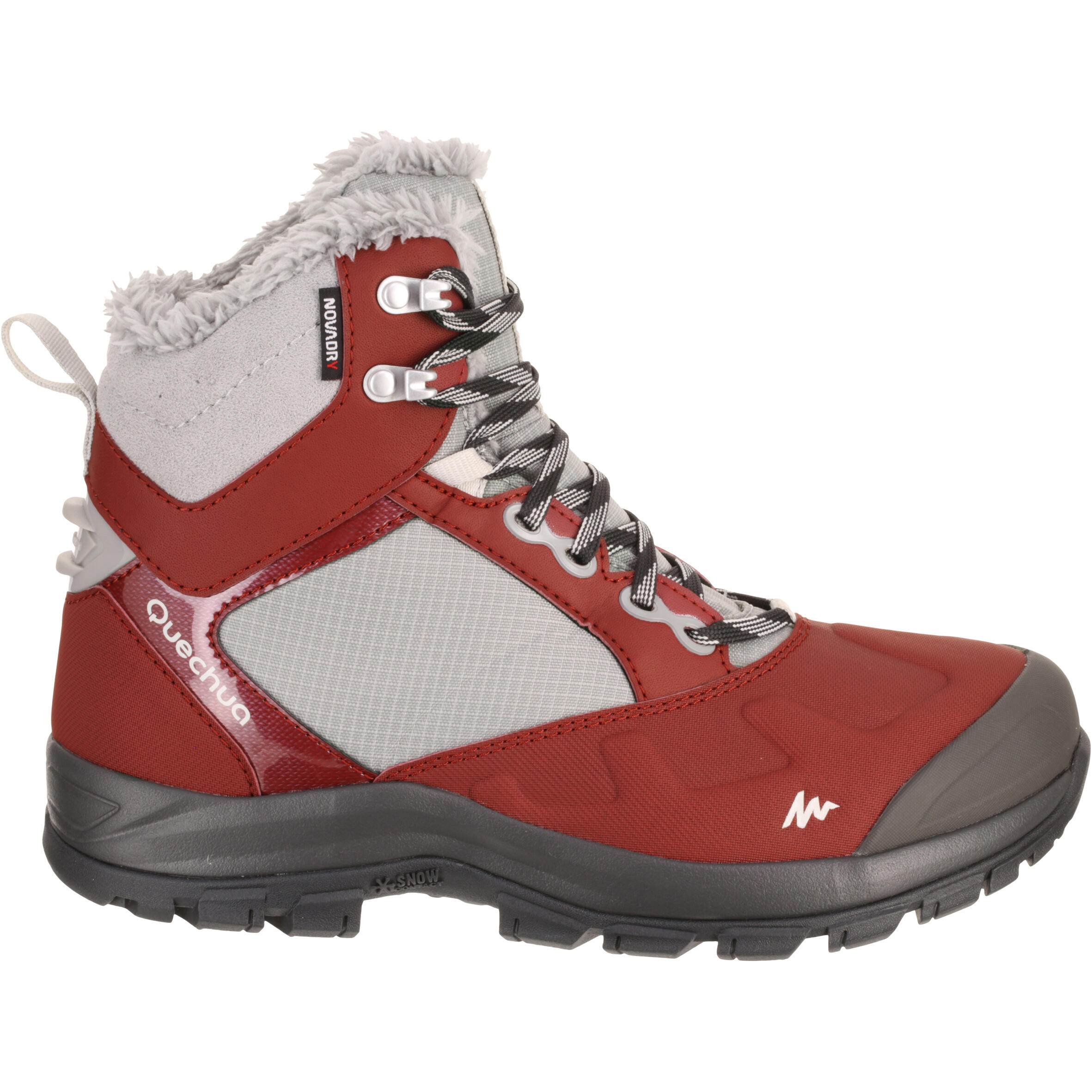 Forclaz 500 Waterproof Women'S Hiking Boots - Burgundy 2/16